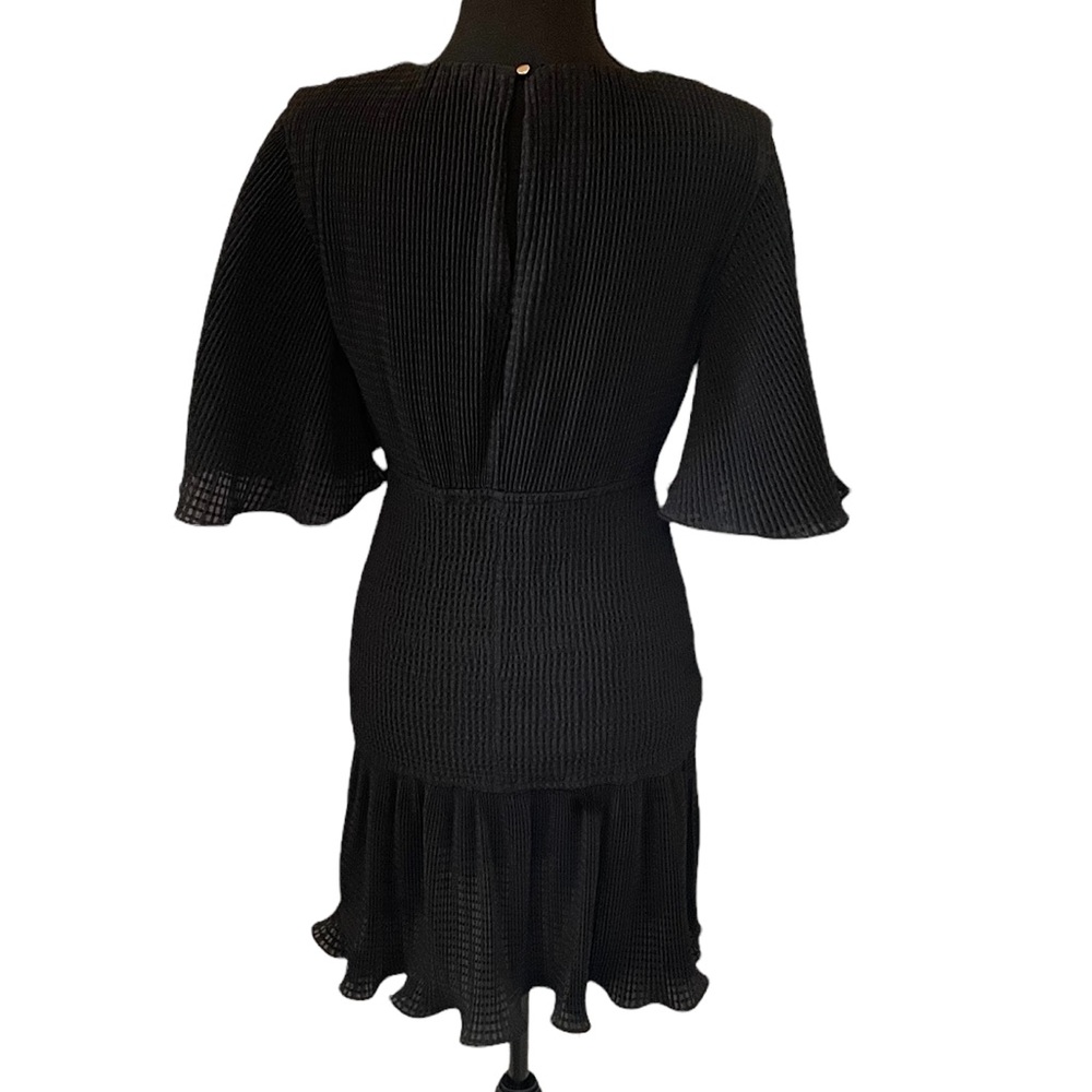 Revolve Keepsake Black Textured Ruffle Mini Dress - Picture 8 of 12